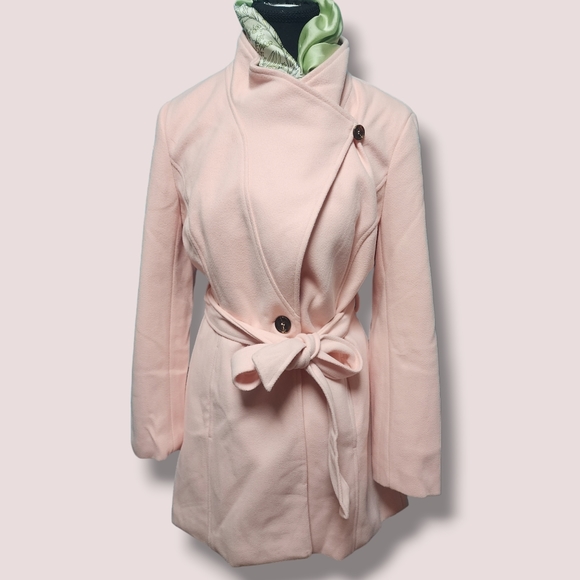 NWOT Allegra K Women's Classic Stand Collar Long Sleeve Winter Belted Long Coat - Picture 13 of 16